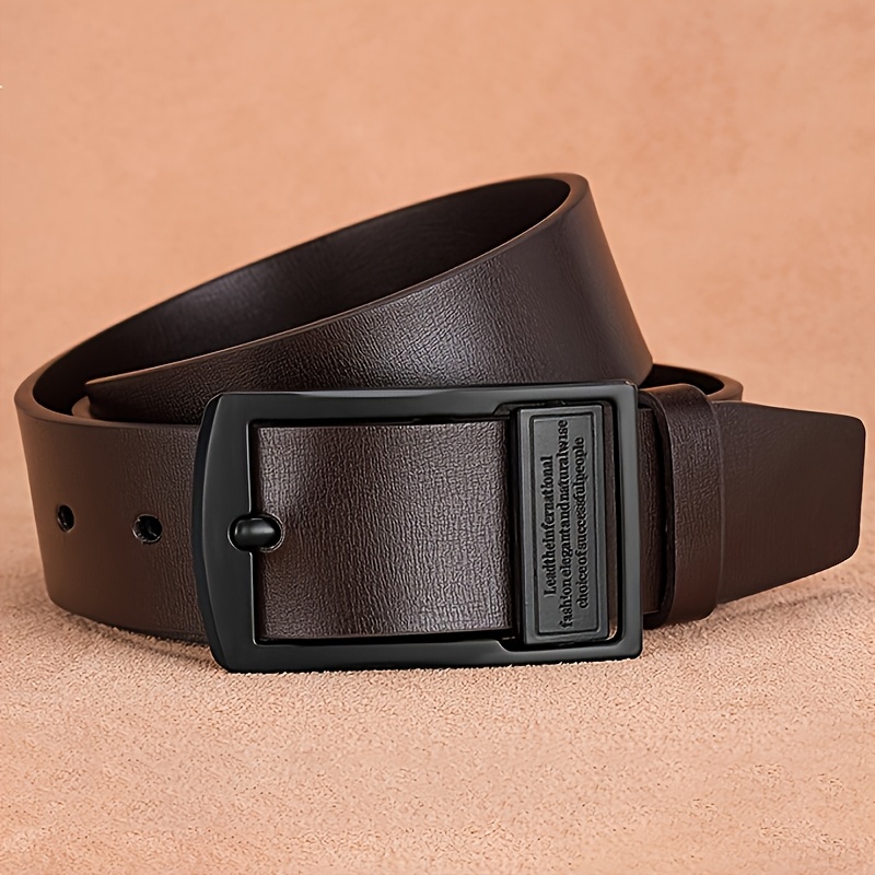 FLAGIA Men's Faux Leather Belt, Alloy Buckle, Adjustable, Casual & Formal